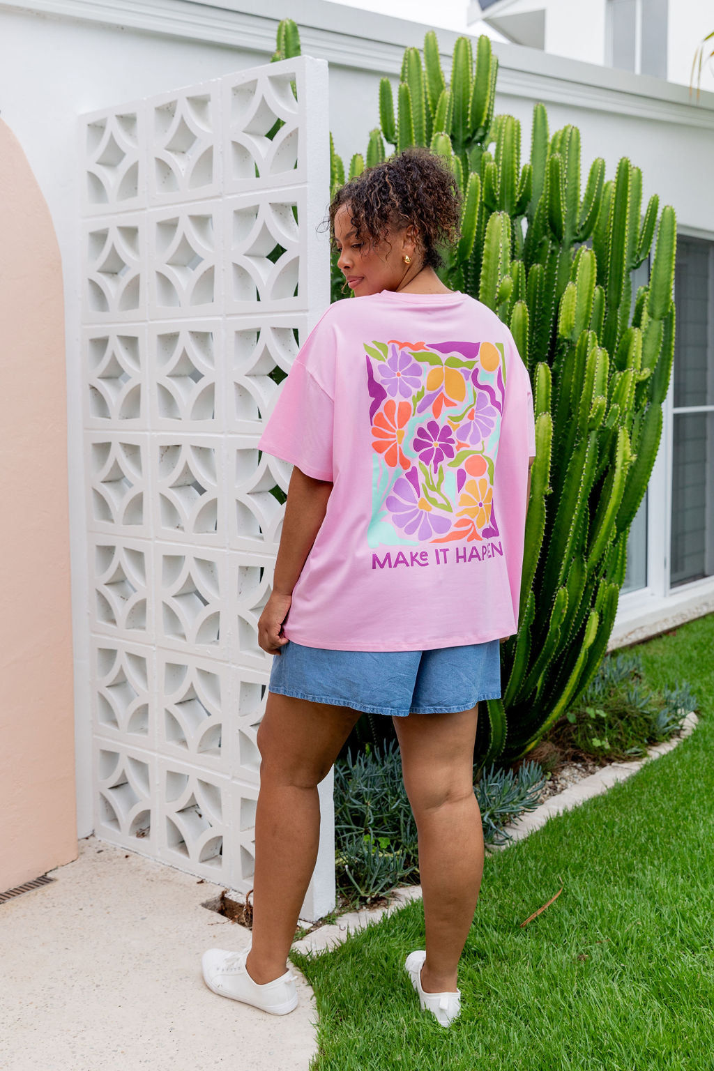 Make it Happen Tee in Sherbet