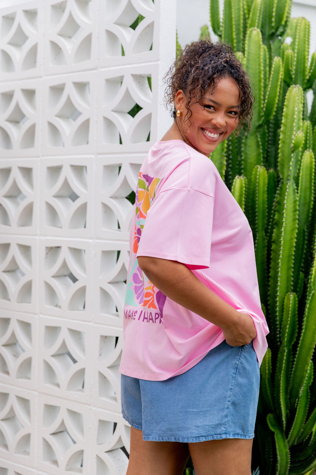 Make it Happen Tee in Sherbet