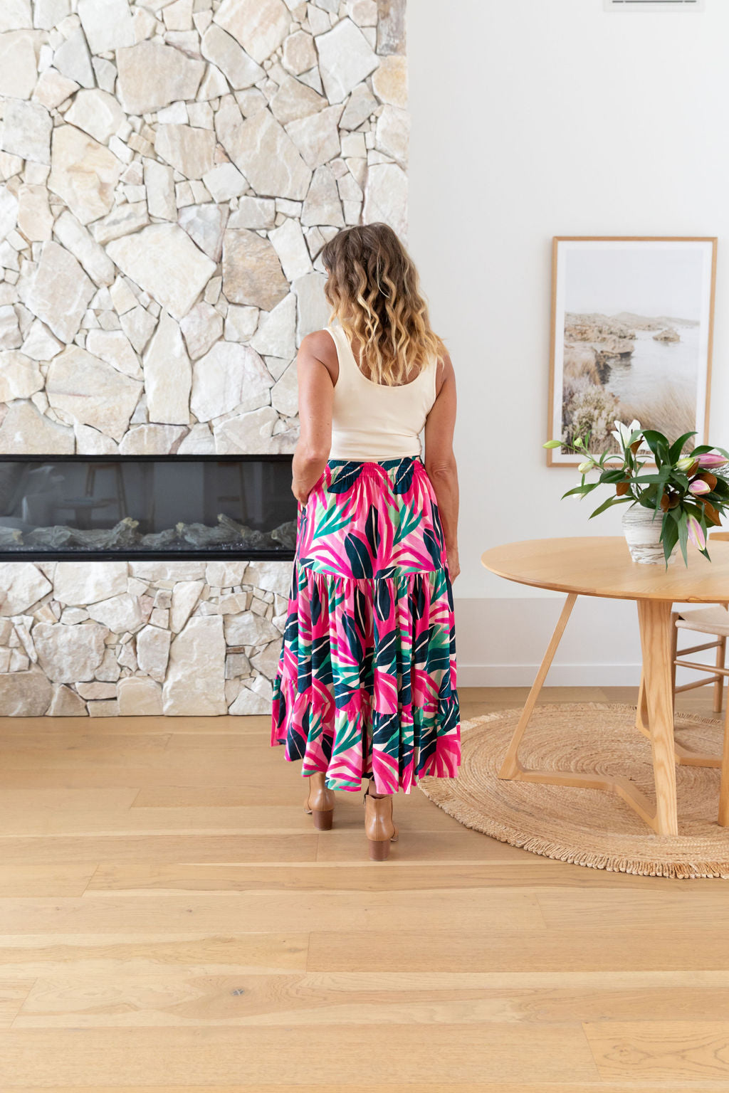 Carrie Skirt in Jungle Pink