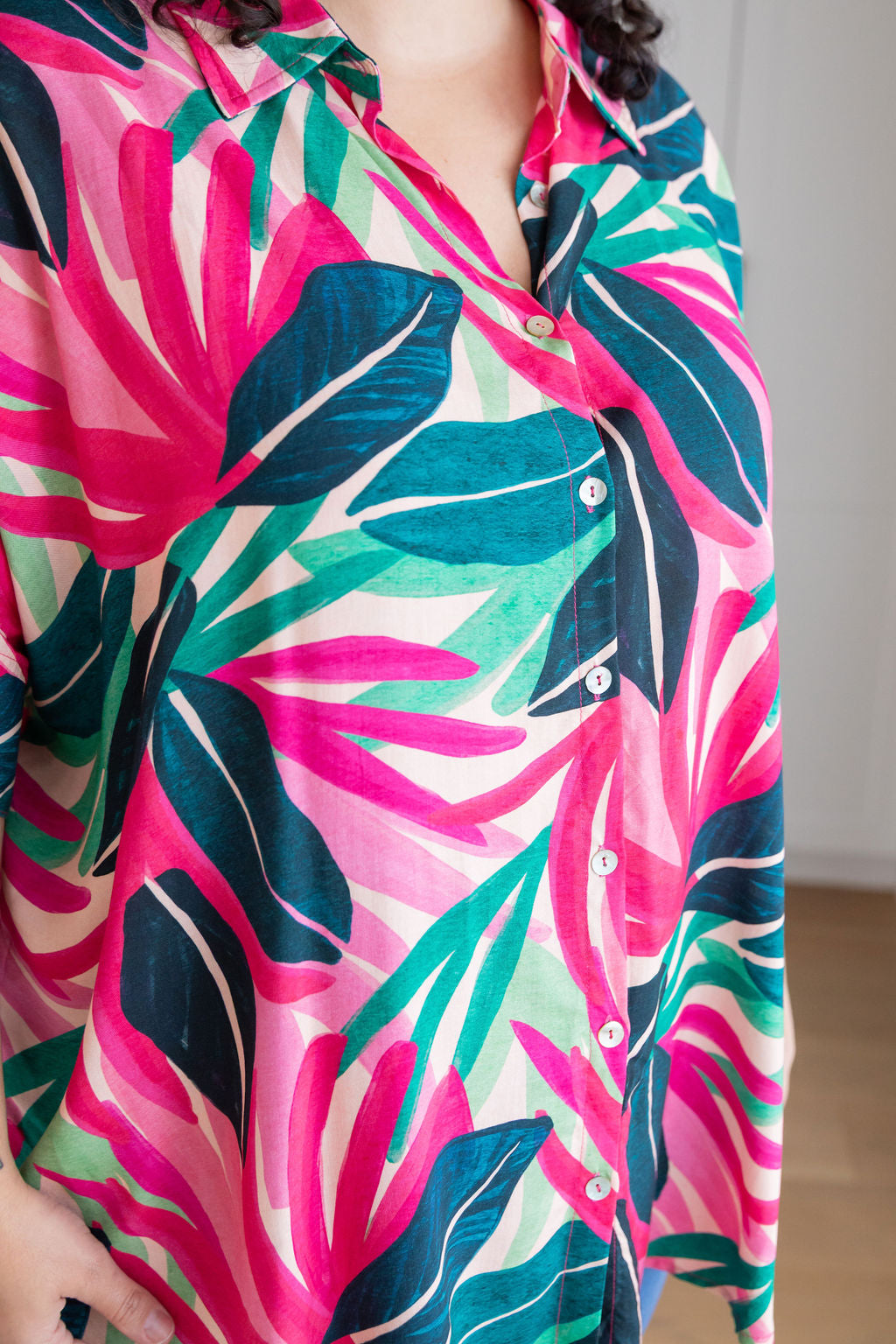 Tammin Shirt in Jungle Pink