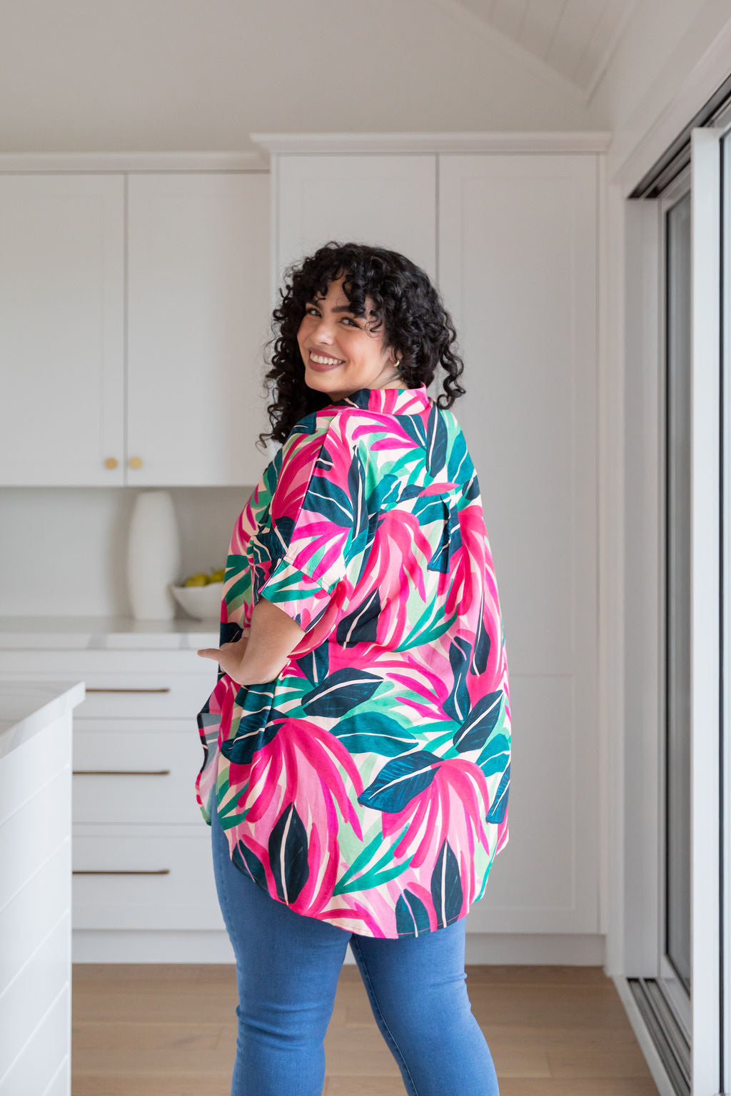 Tammin Shirt in Jungle Pink