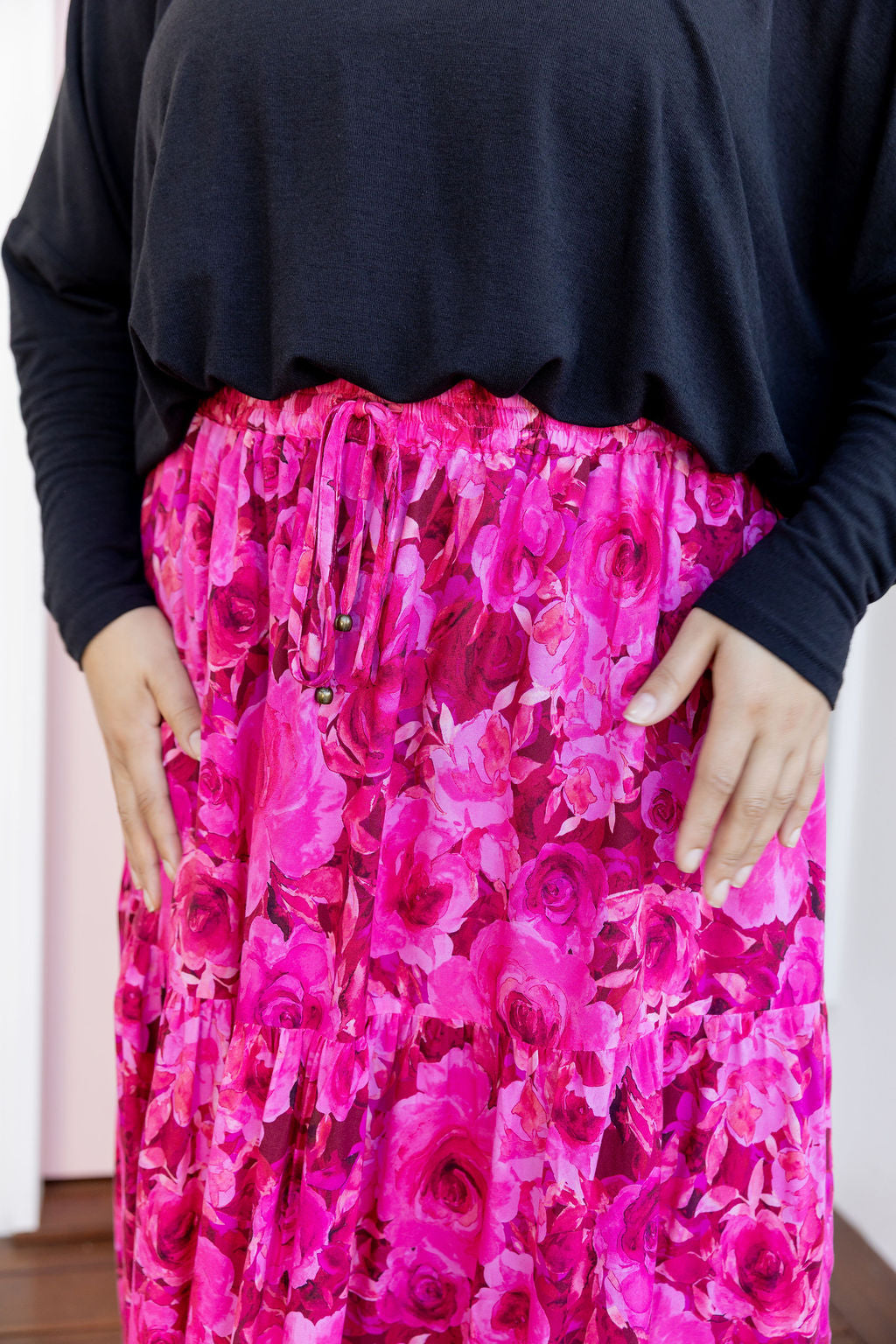 Carrie Skirt In Pink Roses