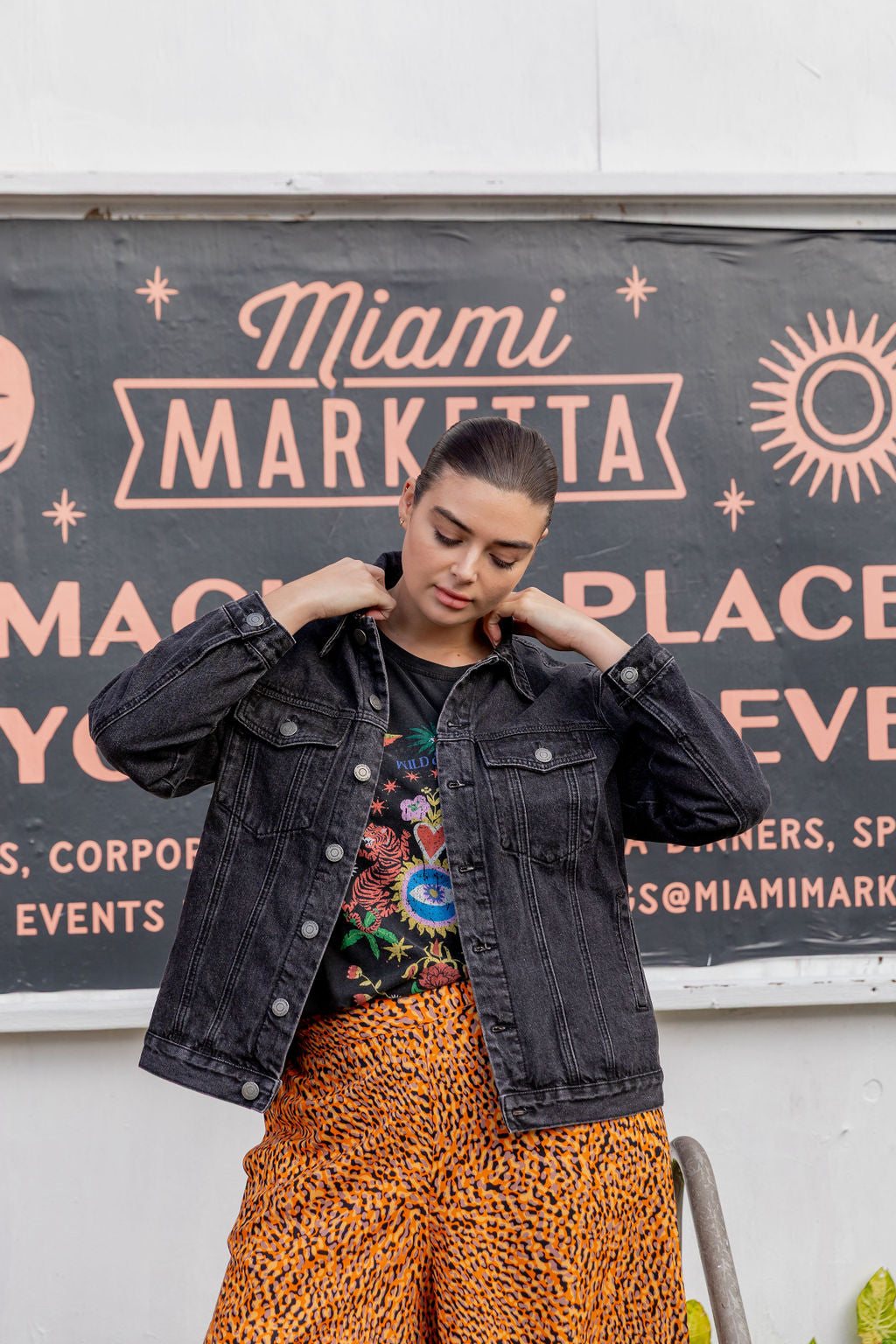 Hayden Boyfriend Denim Jacket in Black Wash