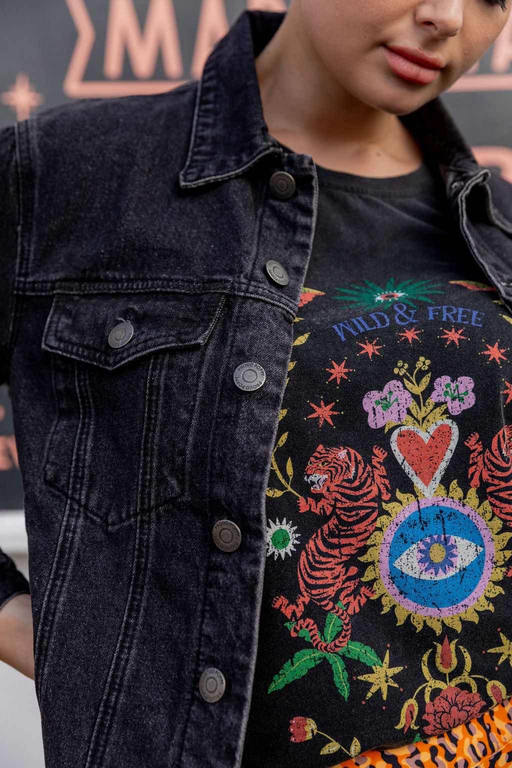 Hayden Boyfriend Denim Jacket in Black Wash