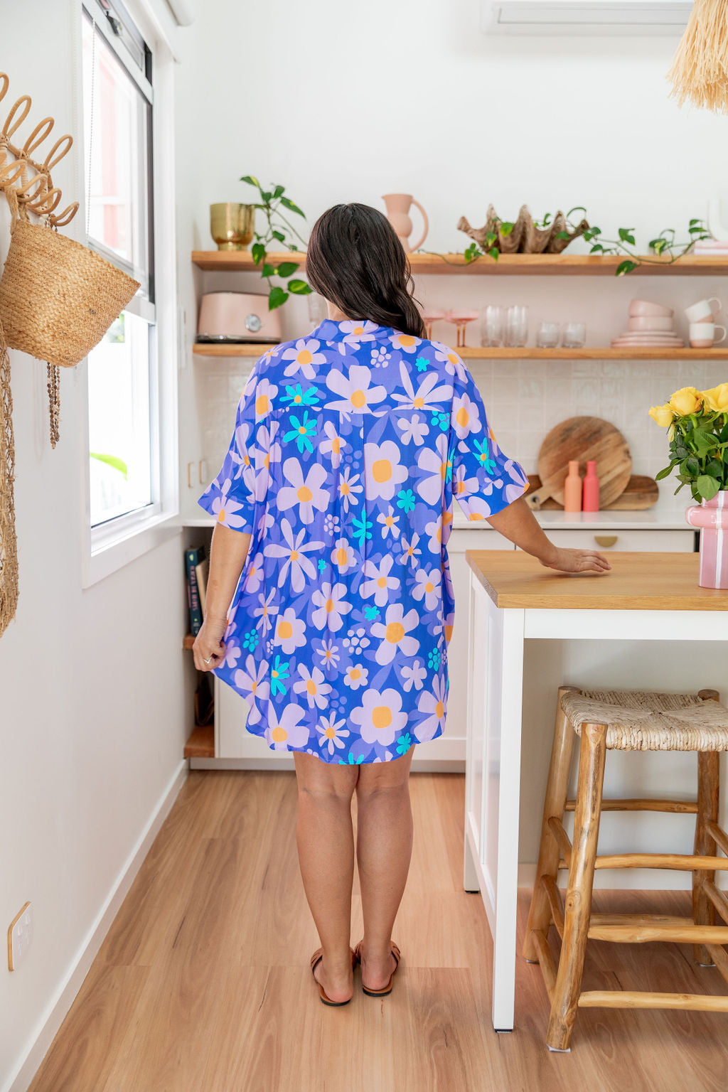 Tammin Shirt in Lilac Daisies