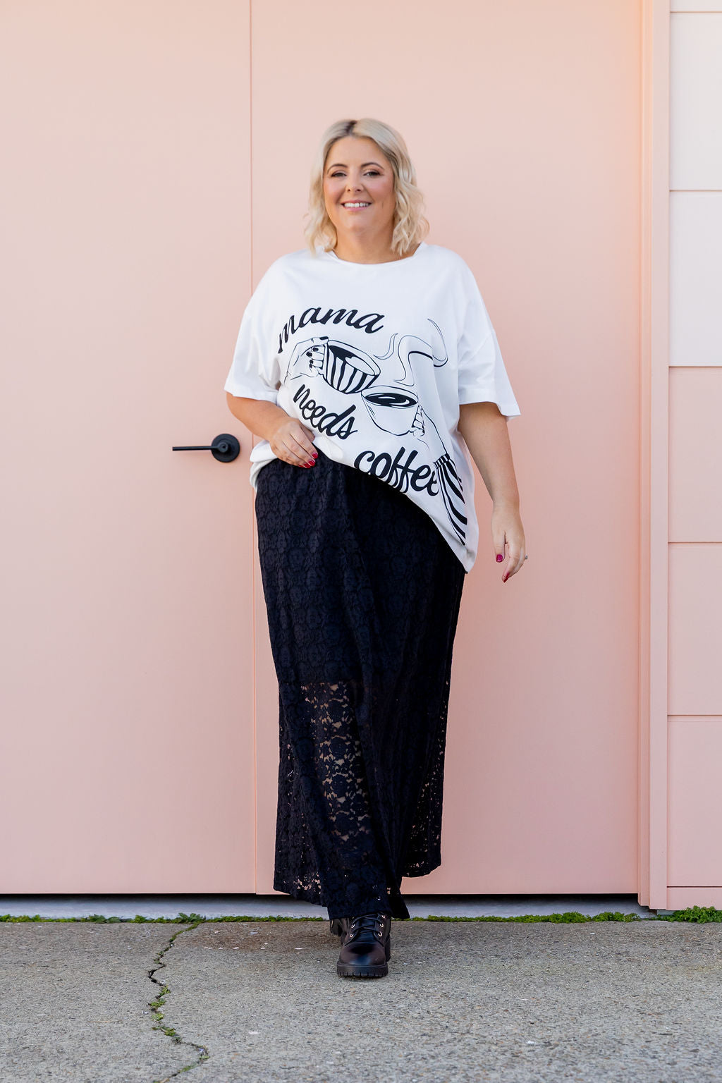 Paris Lace Skirt in Black
