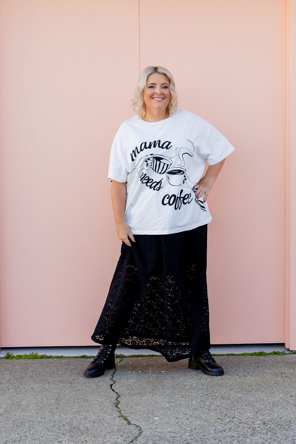 Paris Lace Skirt in Black