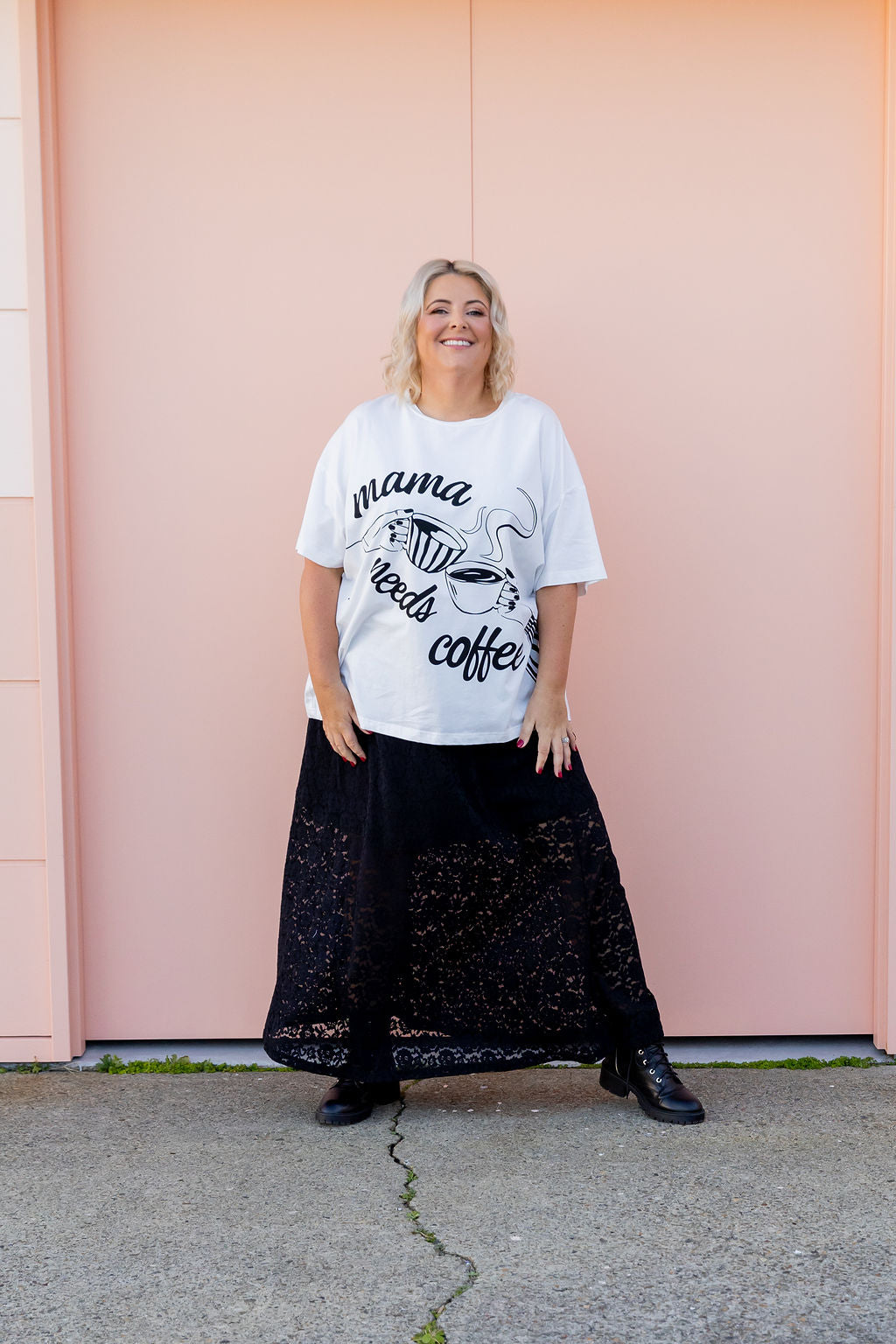 Paris Lace Skirt in Black