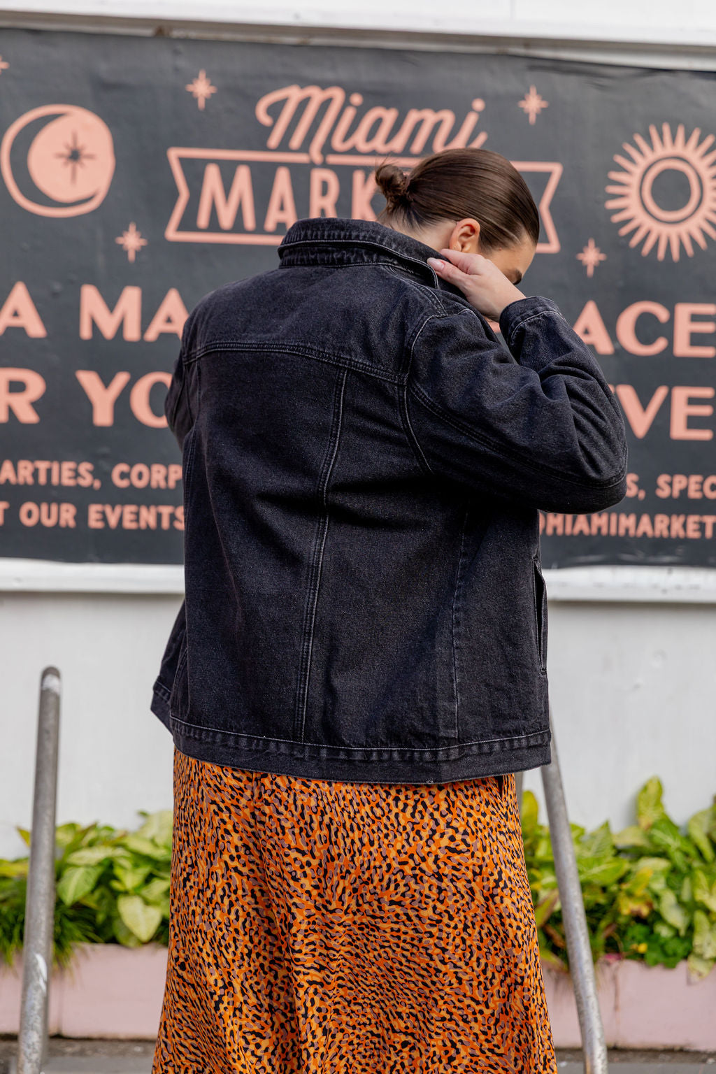 Hayden Boyfriend Denim Jacket in Black Wash