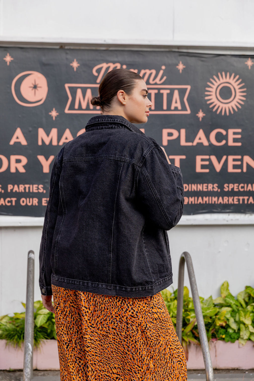 Hayden Boyfriend Denim Jacket in Black Wash