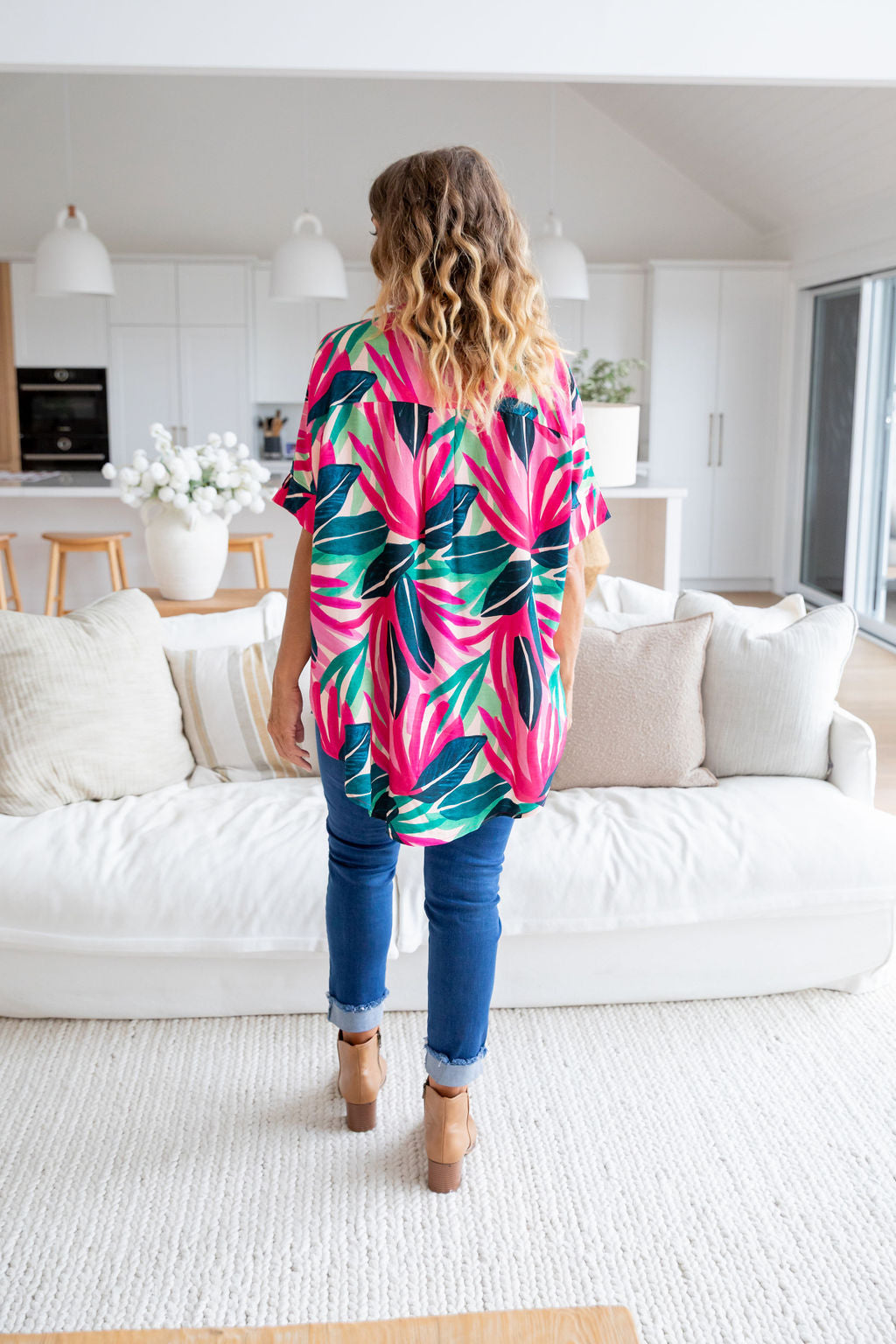Tammin Shirt in Jungle Pink