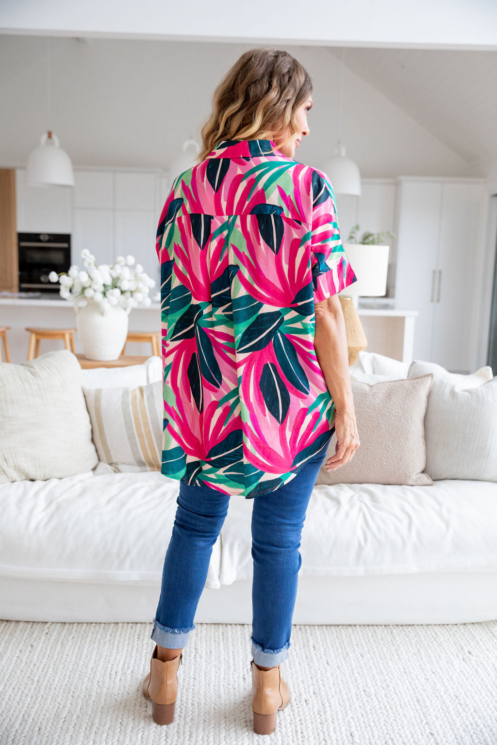 Tammin Shirt in Jungle Pink