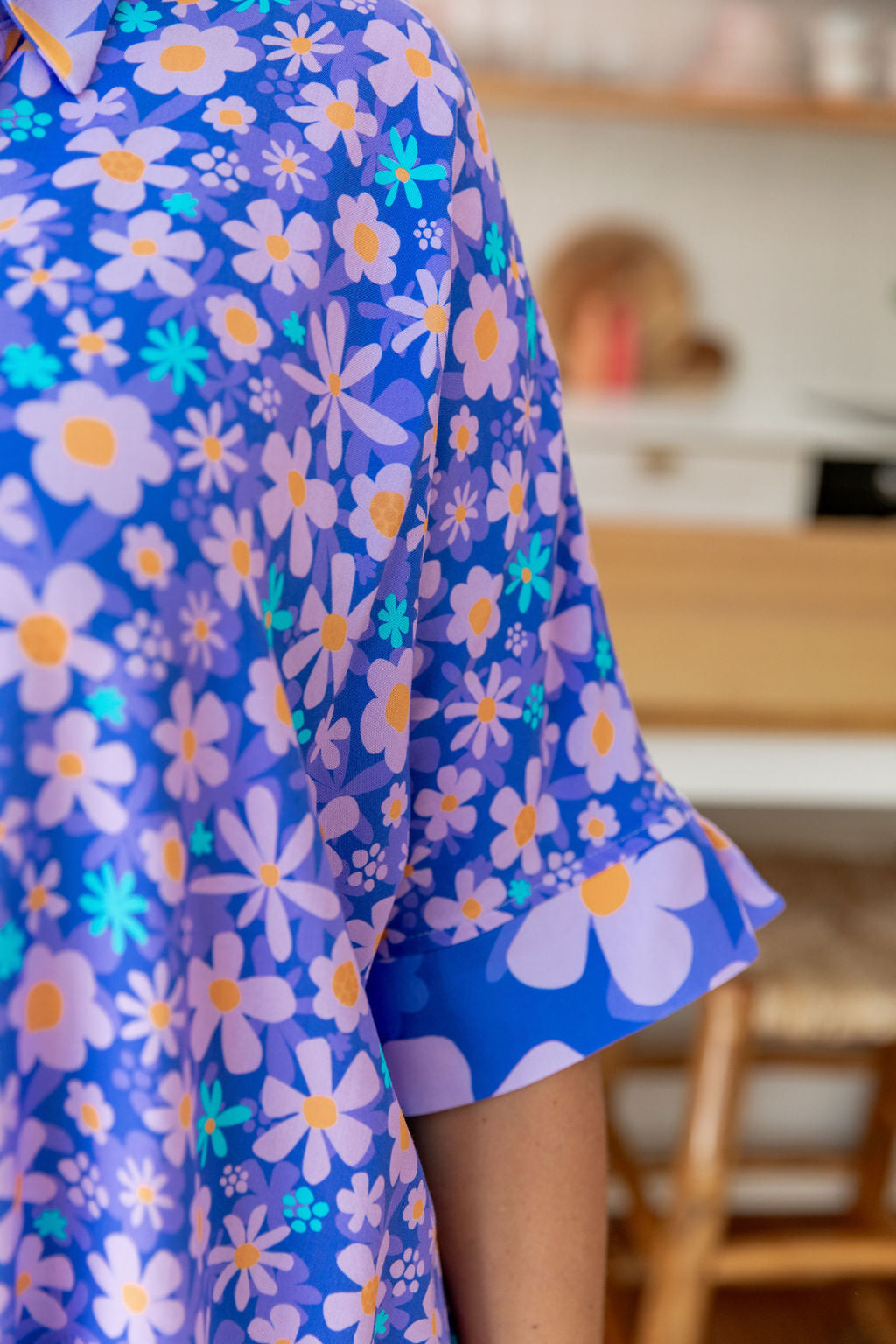 Tammin Shirt in Lilac Daisies