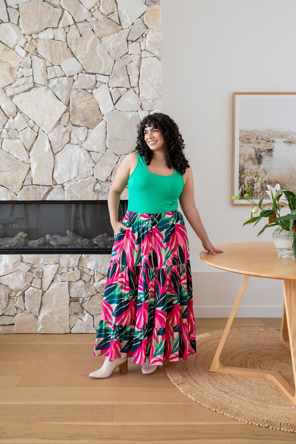 Carrie Skirt in Jungle Pink