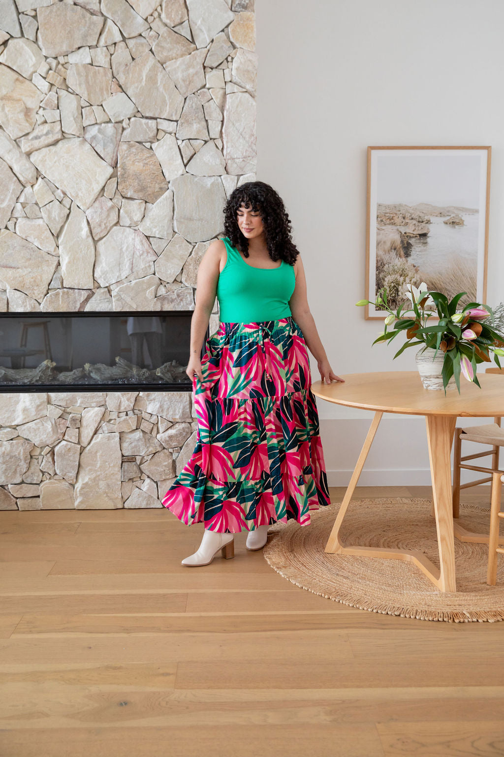 Carrie Skirt in Jungle Pink