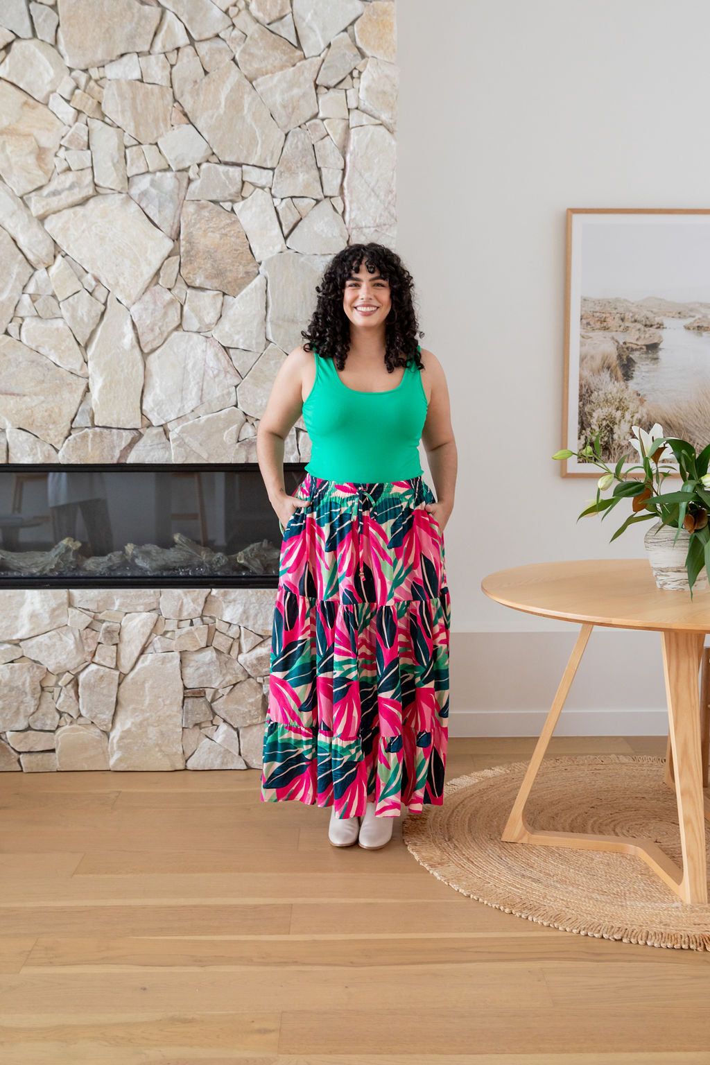Carrie Skirt in Jungle Pink