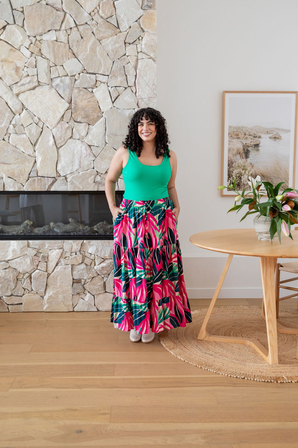 Carrie Skirt in Jungle Pink