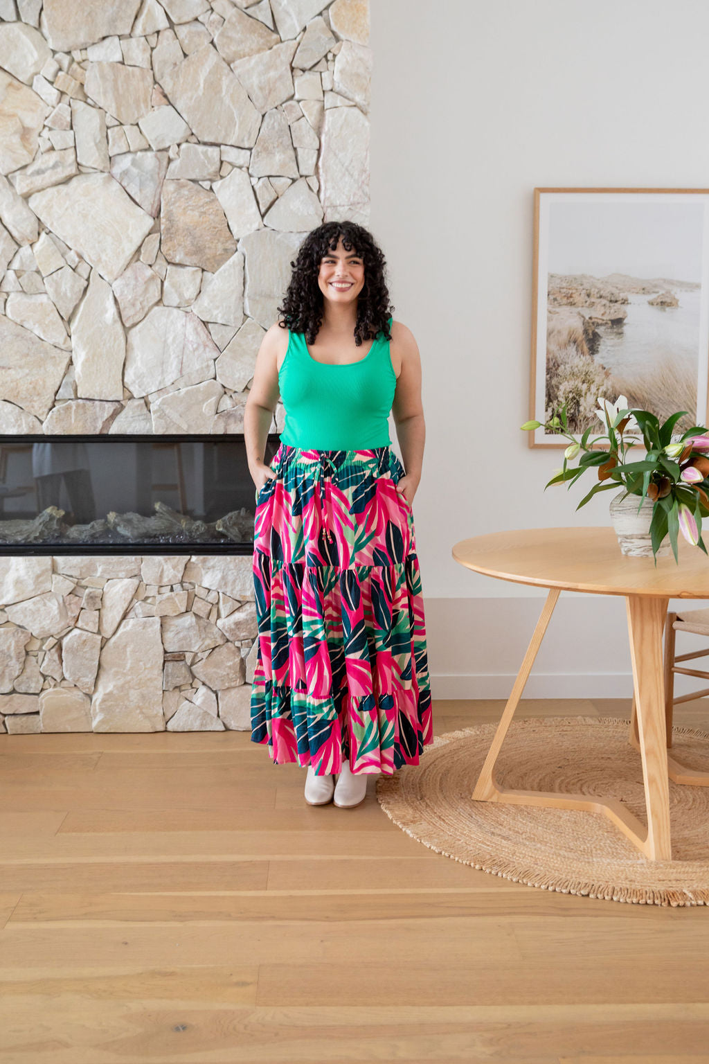 Carrie Skirt in Jungle Pink