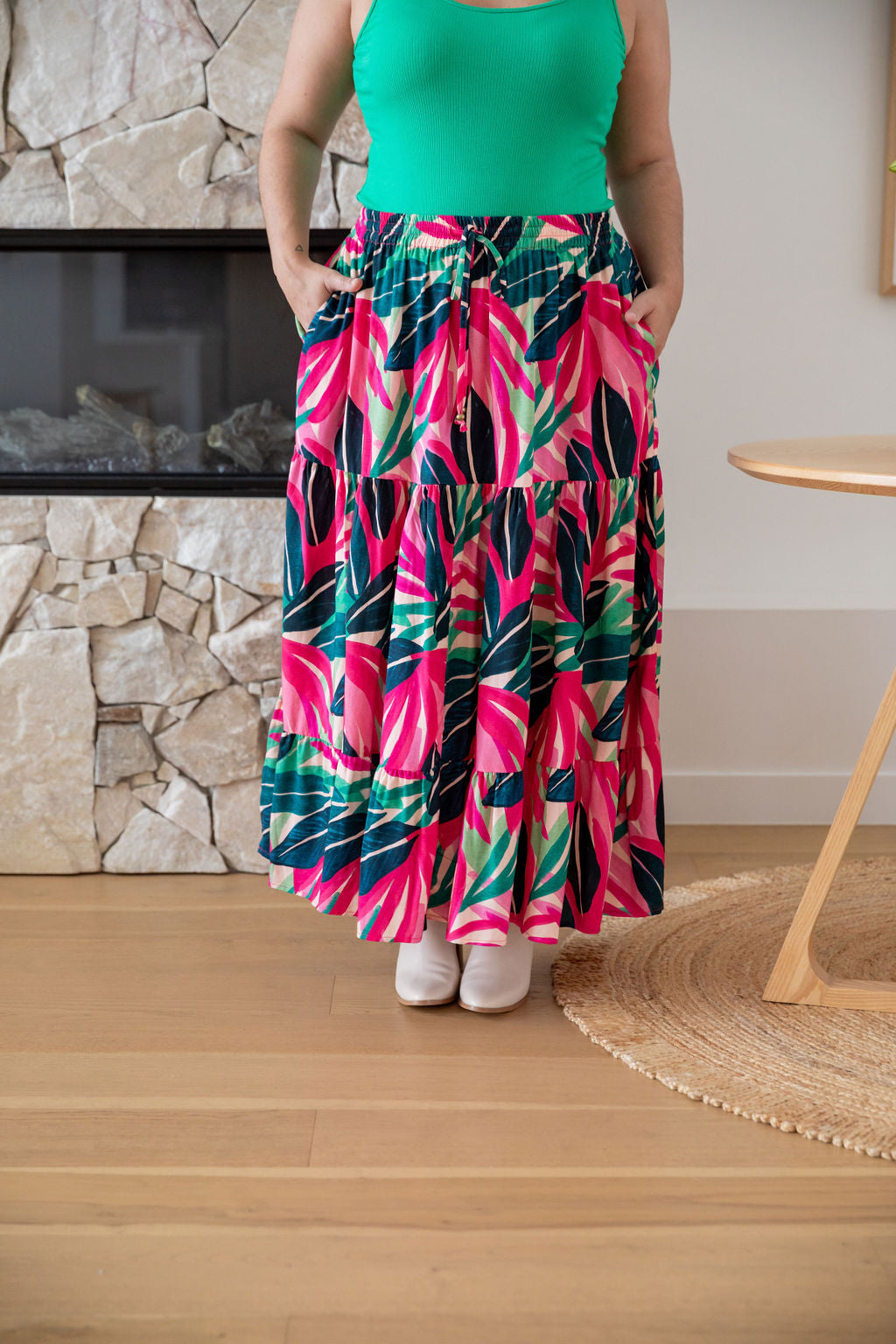 Carrie Skirt in Jungle Pink