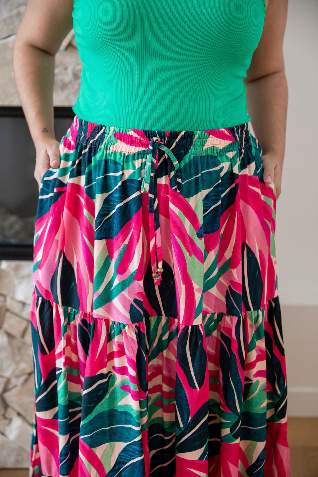 Carrie Skirt in Jungle Pink