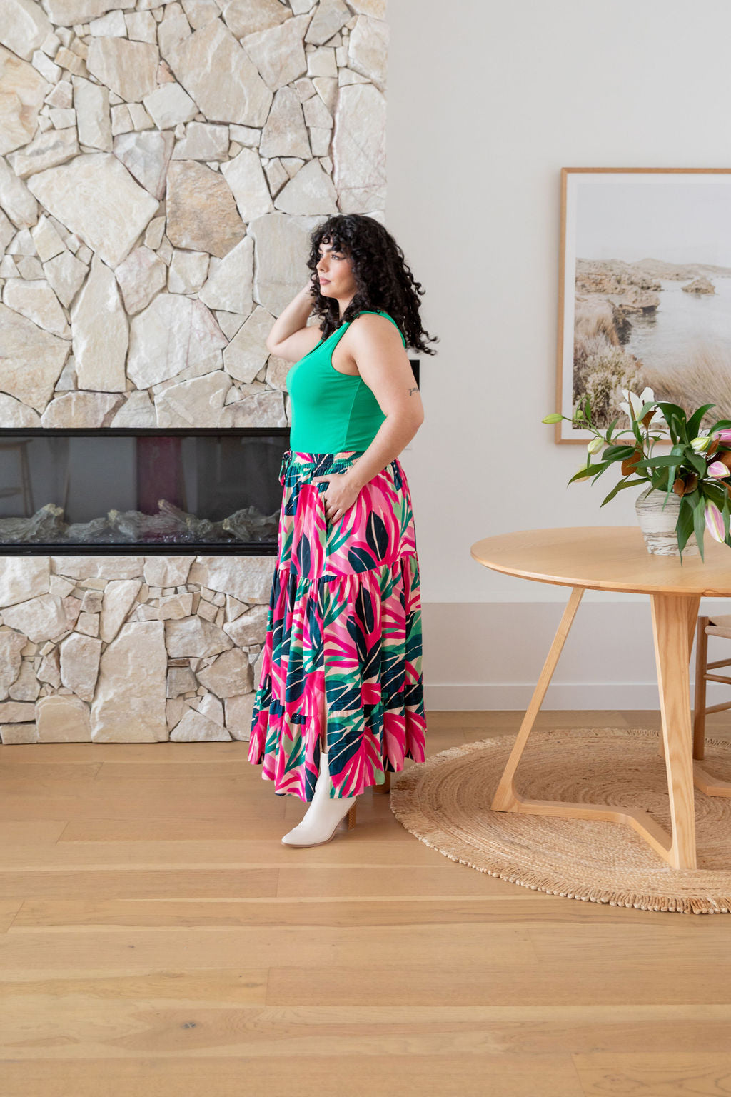 Carrie Skirt in Jungle Pink