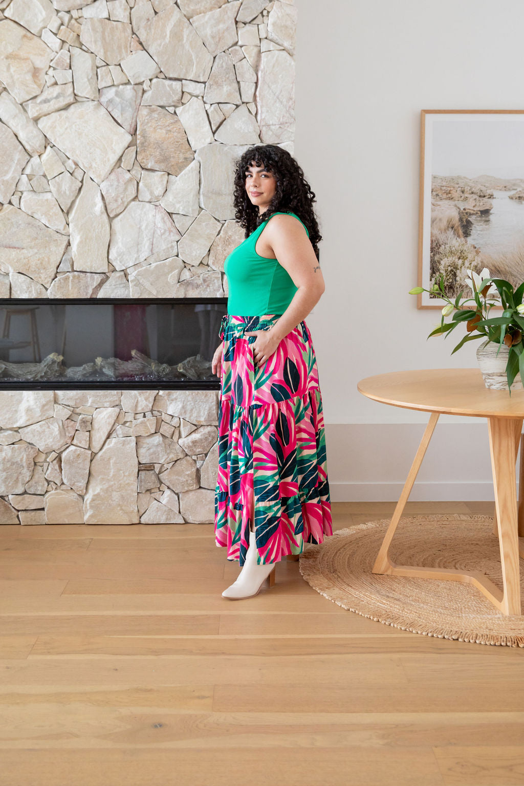 Carrie Skirt in Jungle Pink