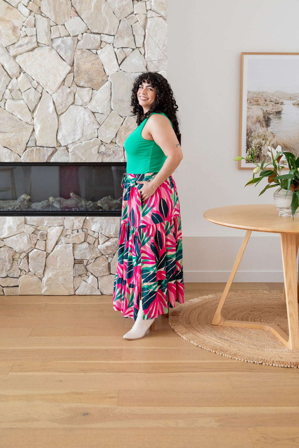 Carrie Skirt in Jungle Pink