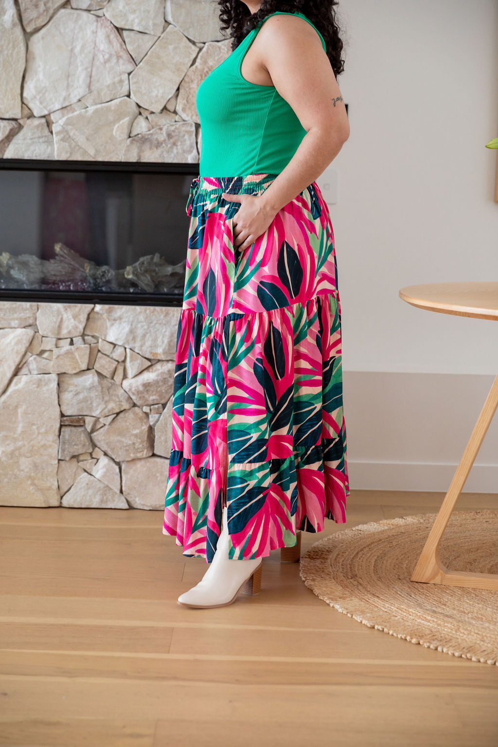 Carrie Skirt in Jungle Pink