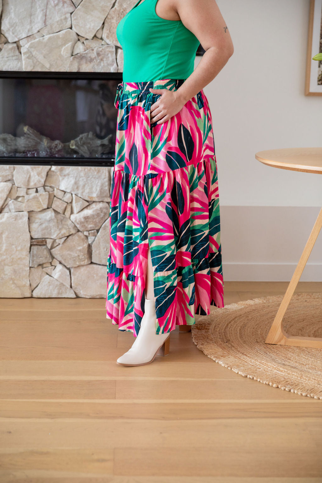 Carrie Skirt in Jungle Pink