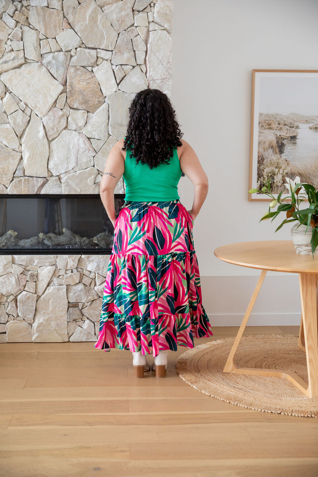 Carrie Skirt in Jungle Pink