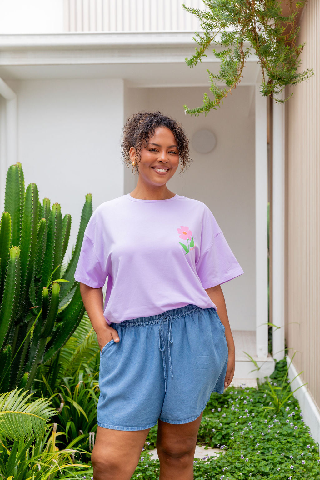 Choose Kindness Tee in Pastel Lilac