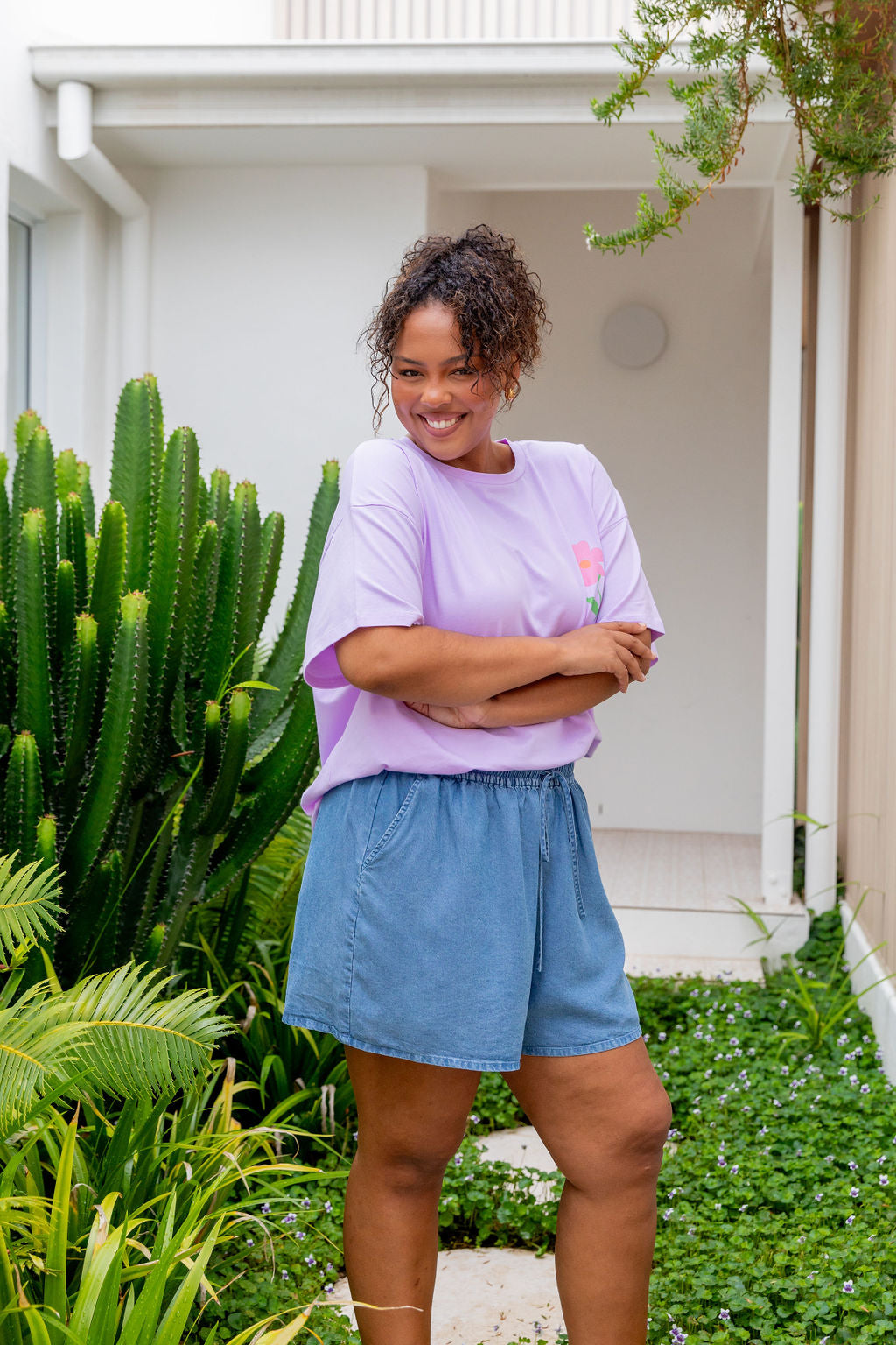 Choose Kindness Tee in Pastel Lilac
