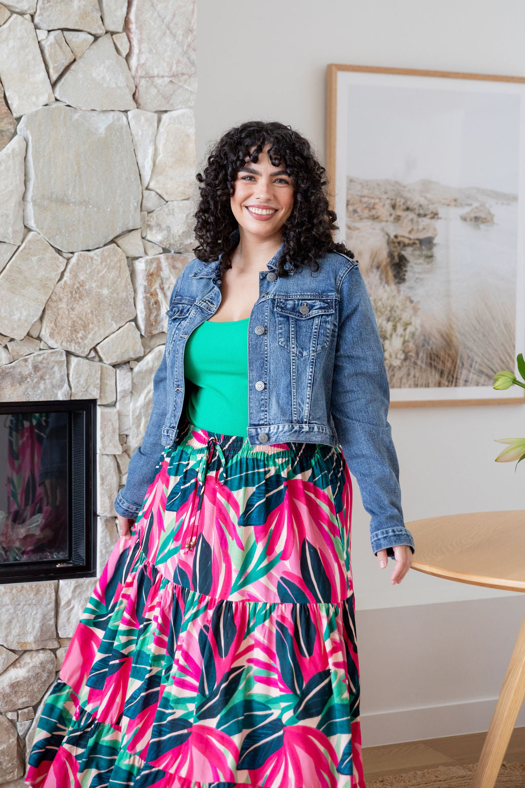 Carrie Skirt in Jungle Pink