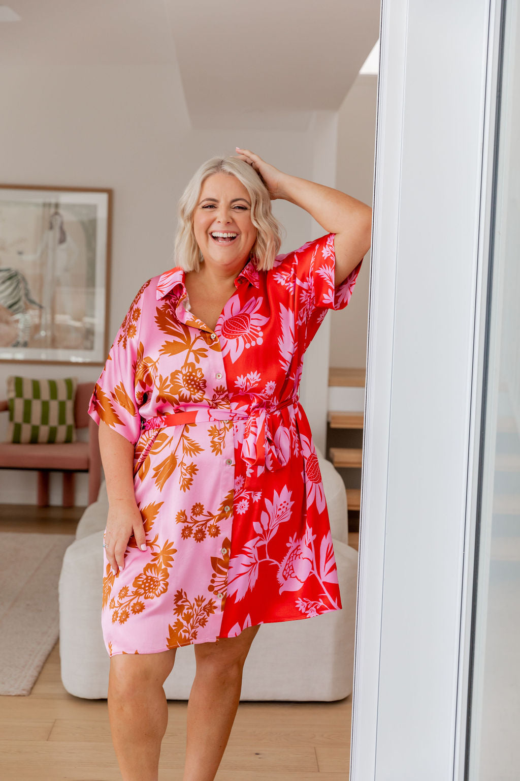 Tammin Dress in Pink Thistle