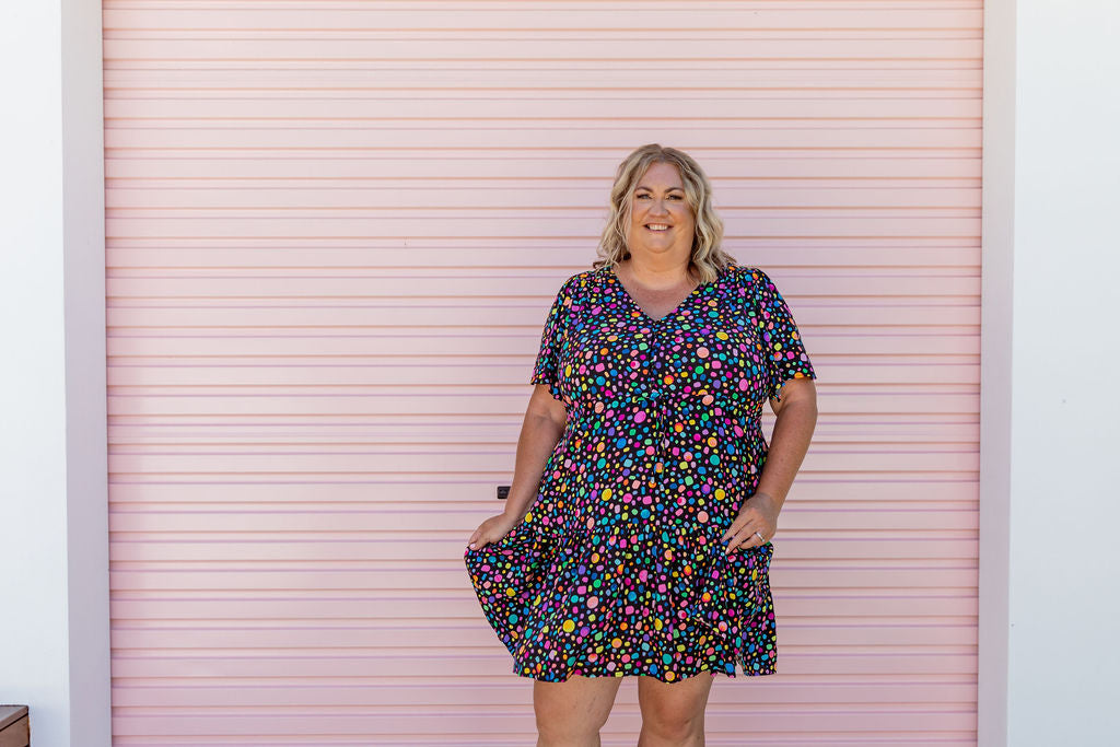 Esmae Dress in Black Pebble by Kasey Rainbow