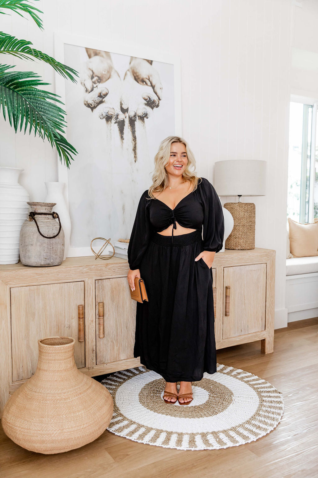 Pippa Cut Out Dress in Black