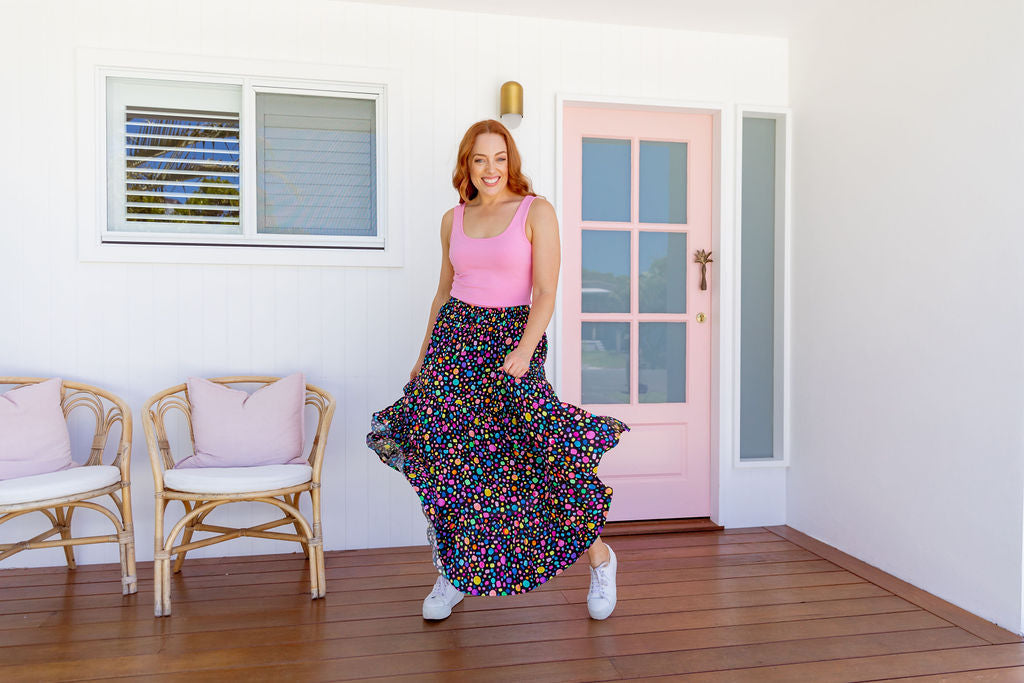 Carrie Skirt in Black Pebble by Kasey Rainbow