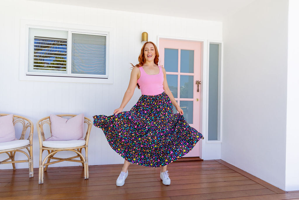 Carrie Skirt in Black Pebble by Kasey Rainbow