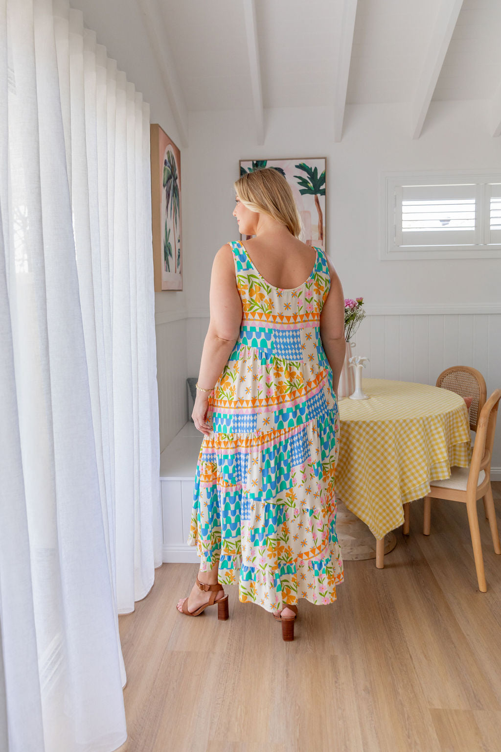 Riley Maxi Dress in Patch Garden