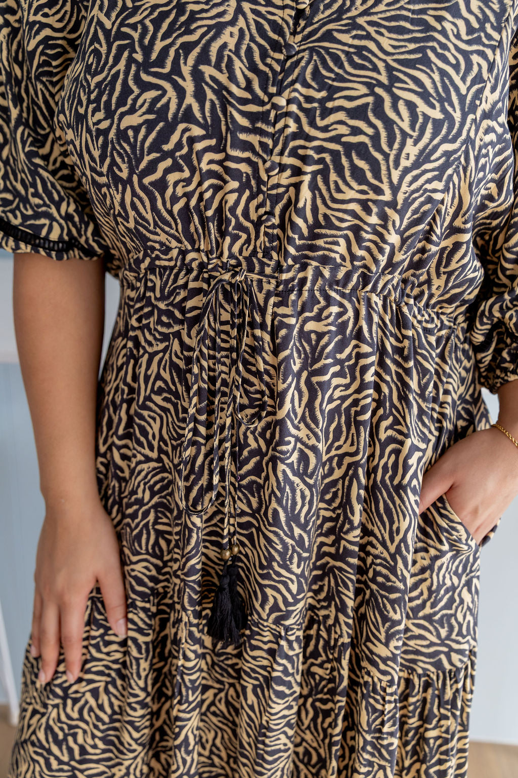 Addison Maxi Dress in Zebra