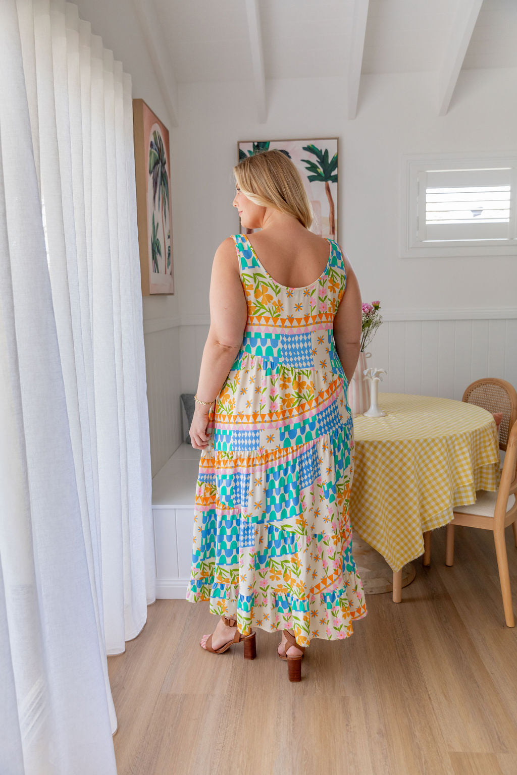 Riley Maxi Dress in Patch Garden