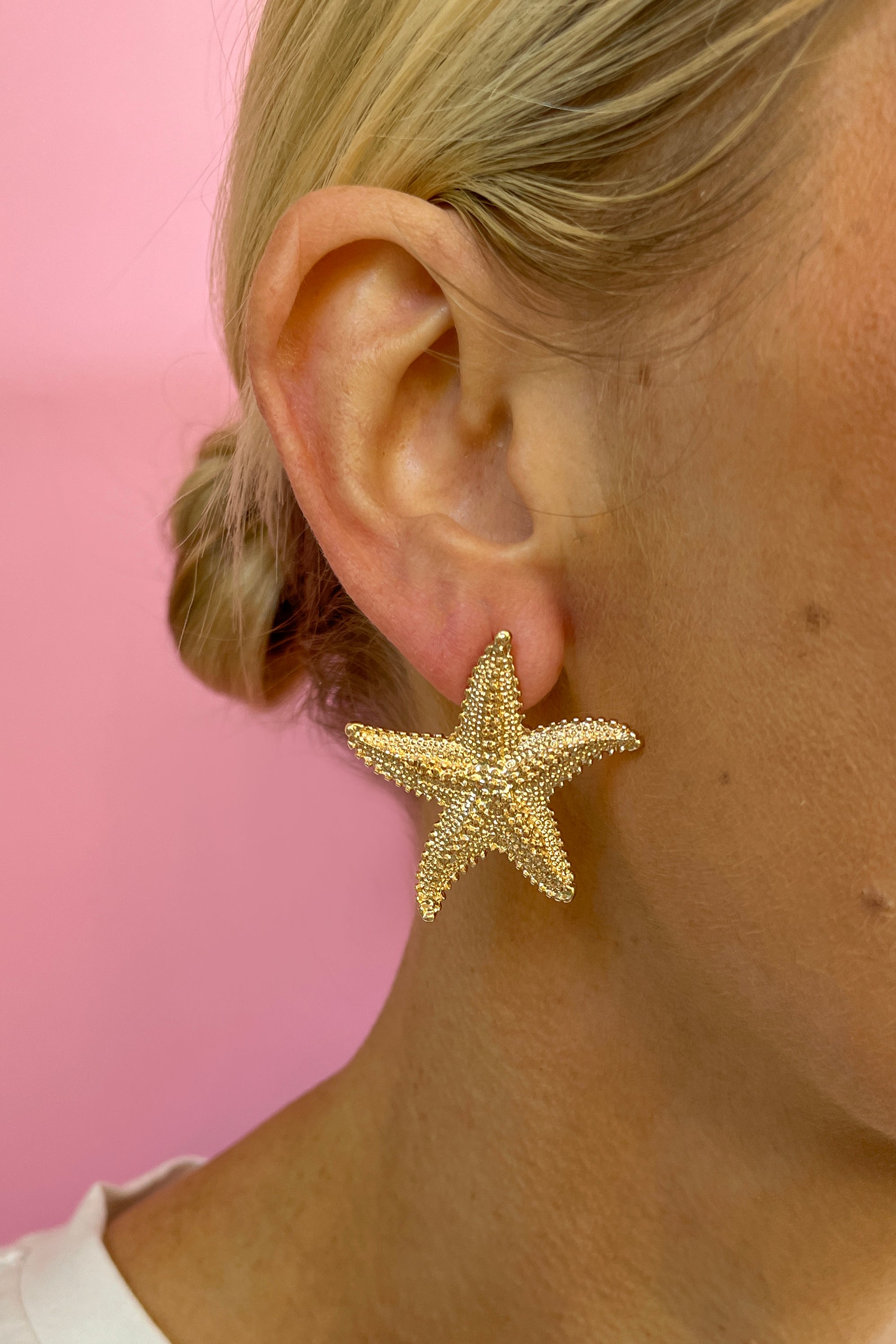 Gold Starfish Earrings