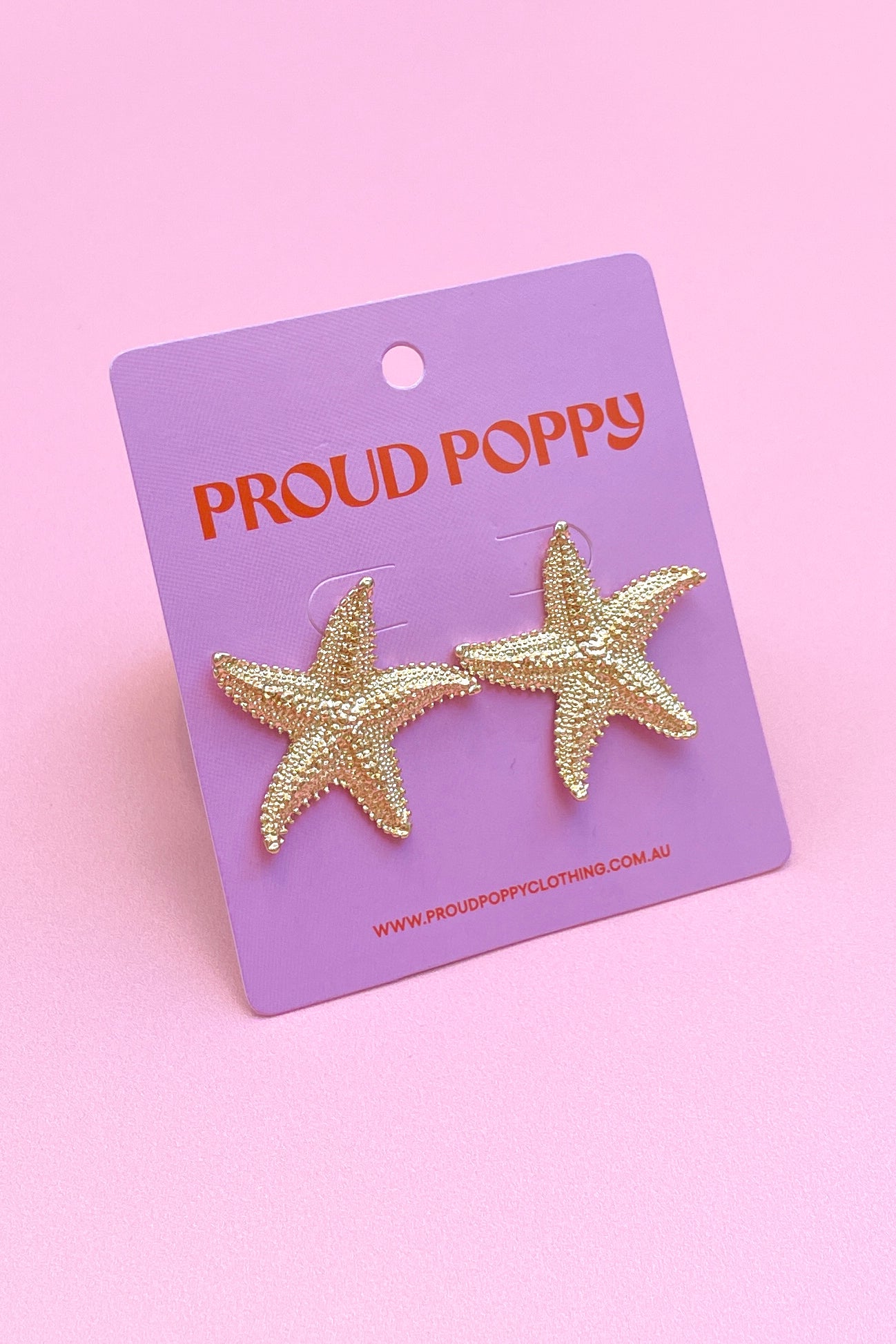 Gold Starfish Earrings