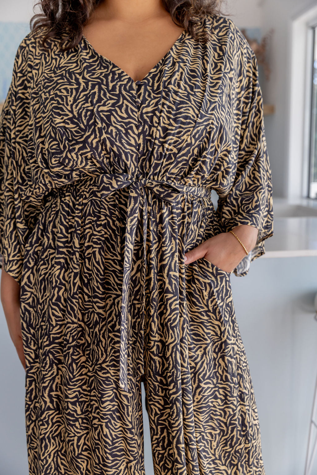 Polly Jumpsuit in Zebra