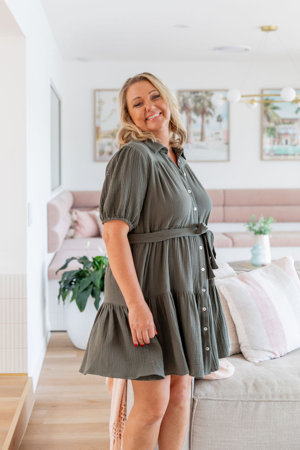 Mali Dress in Khaki