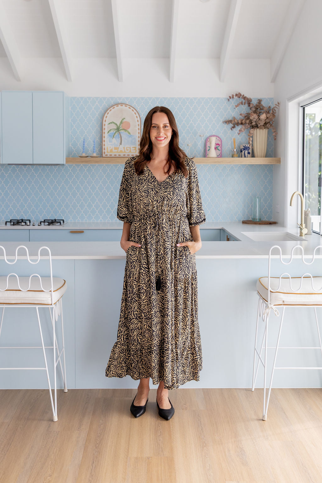 Addison Maxi Dress in Zebra
