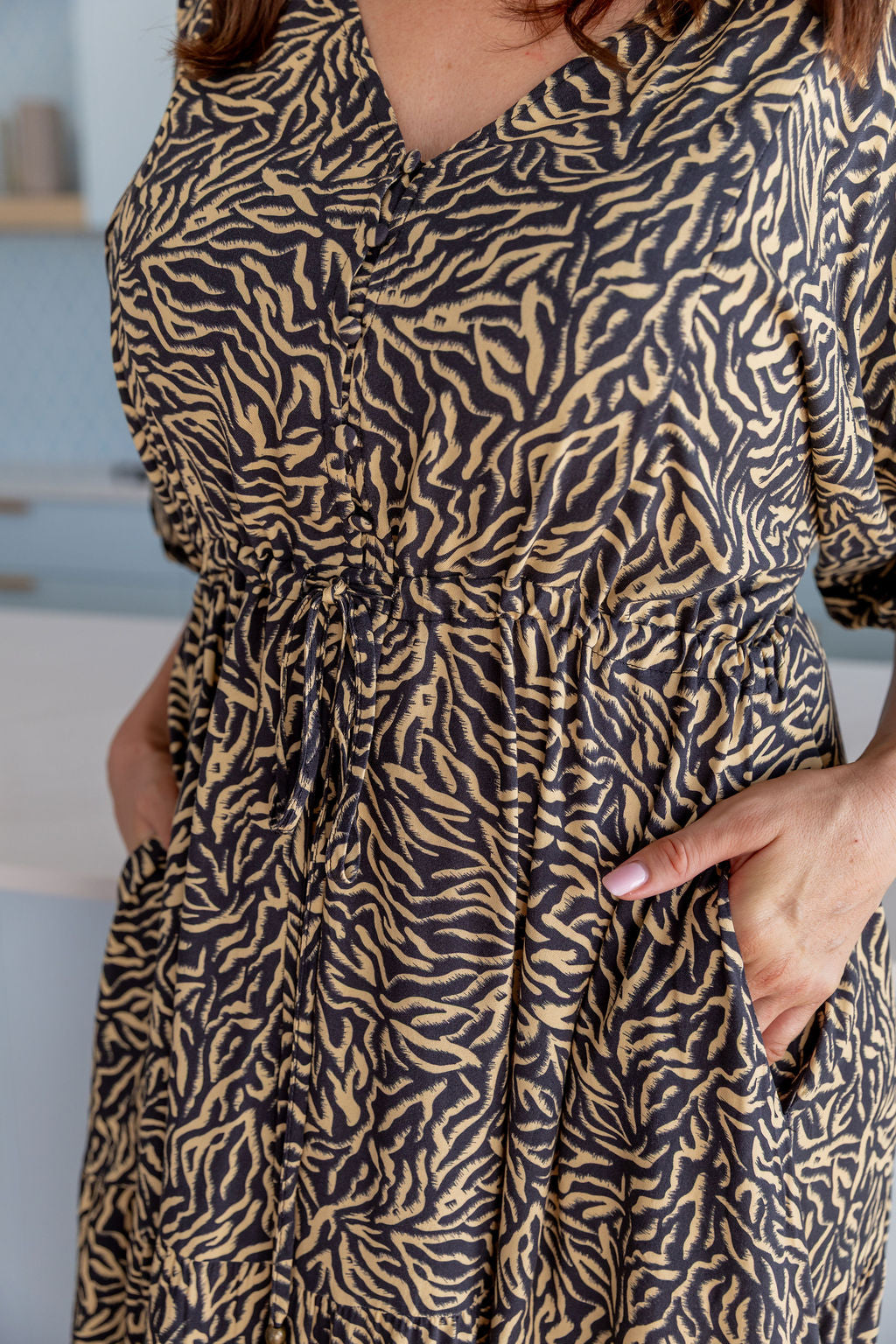 Addison Maxi Dress in Zebra