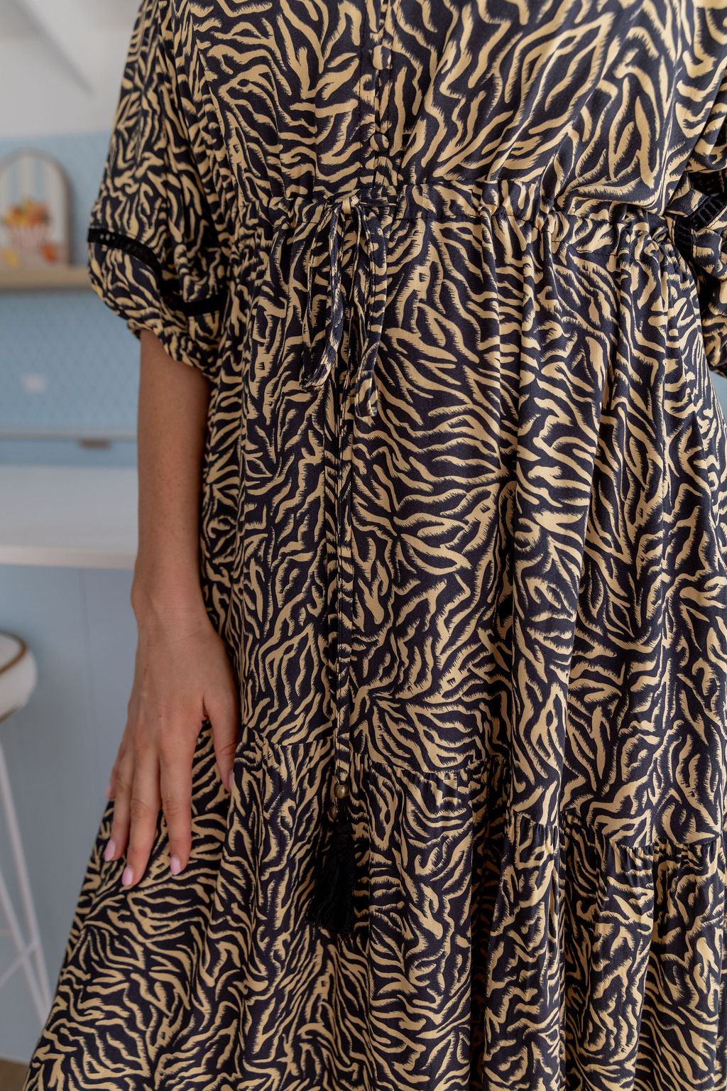 Addison Maxi Dress in Zebra