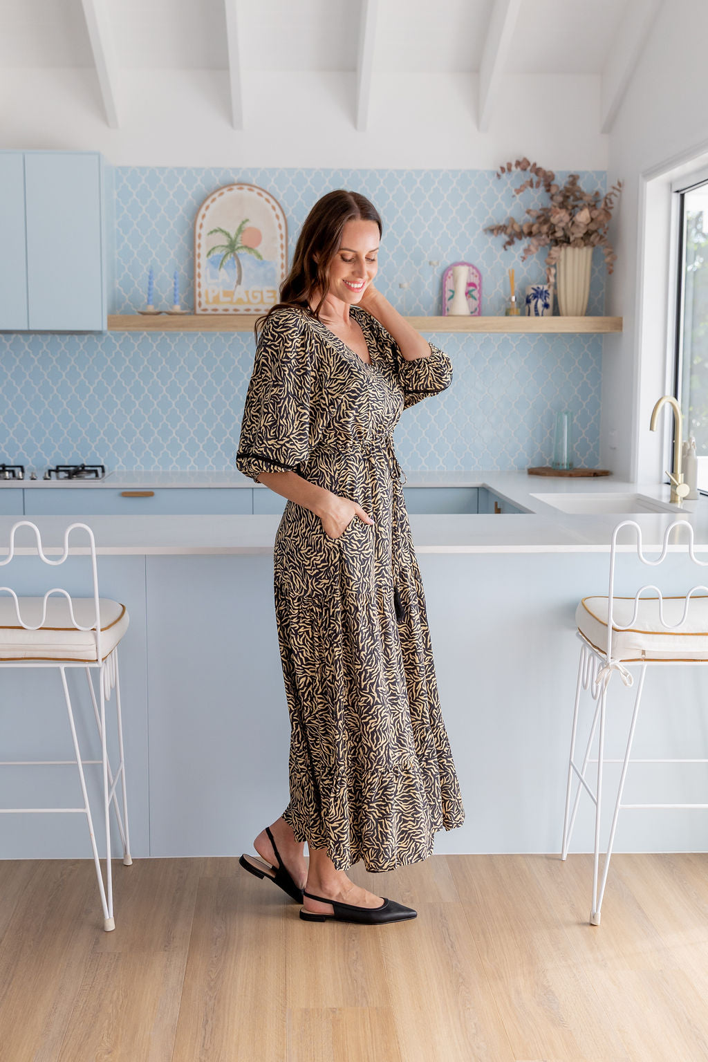 Addison Maxi Dress in Zebra