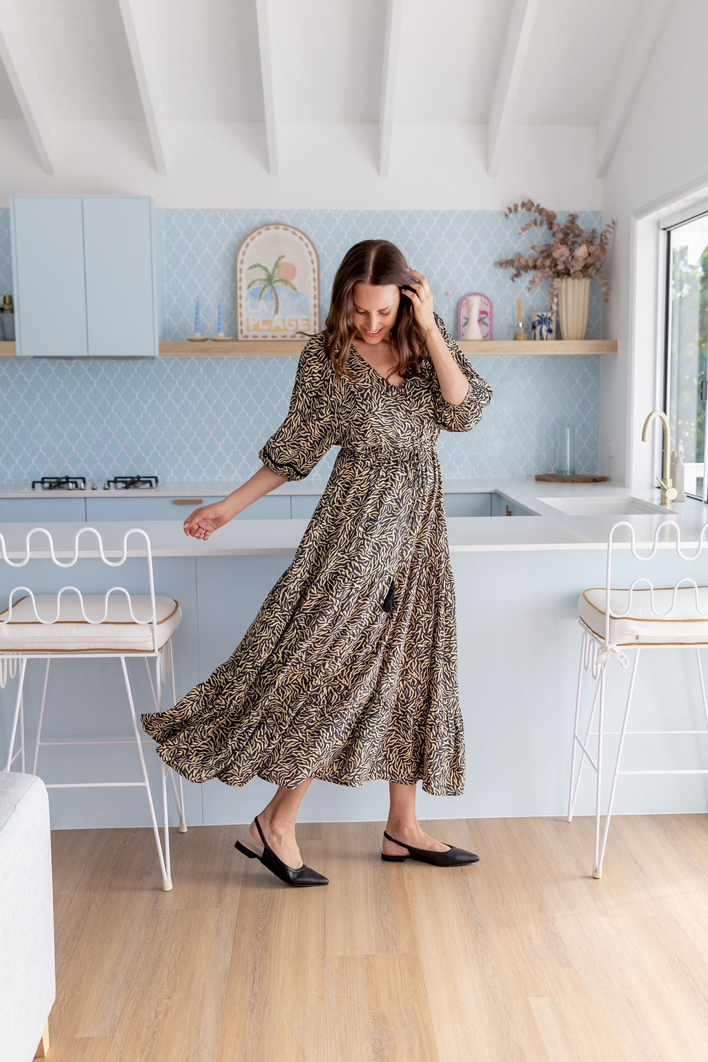 Addison Maxi Dress in Zebra